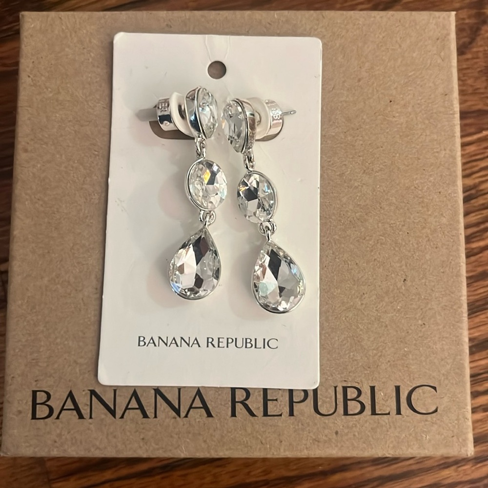 Brand new crystal earrings from Banana Republic